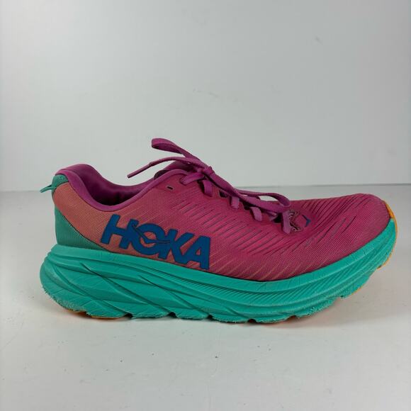 Hoka One One Shoes - Hoka one one Rincon 3 pink athletic rave running shoes womens 8B